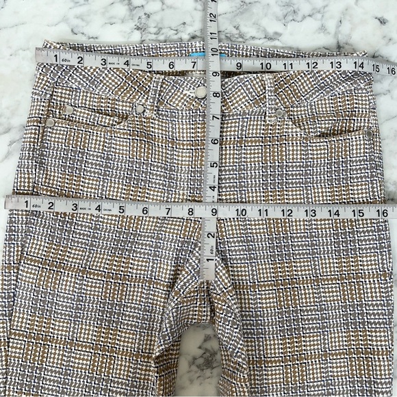 J McLaughlin Lexi Jeans Aspen Glenn Plaid Mid Rise Slim Leg Stretch Denim Knit 4 - Picture 8 of 11